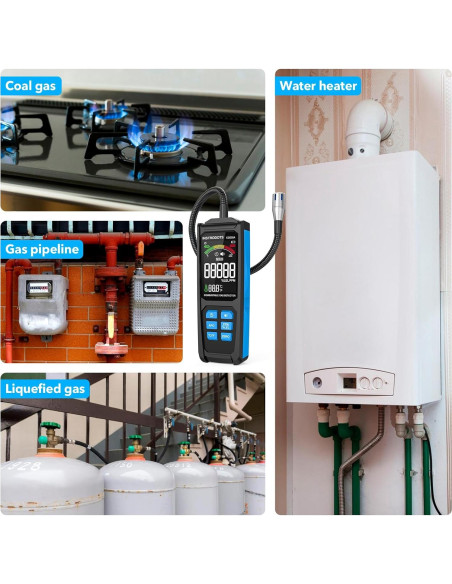 Detector de Fugas de Gas Natural Instrodots CGD05A Recargable Detector de Fugas de Gas Natural Instrodots CGD05A Recargable