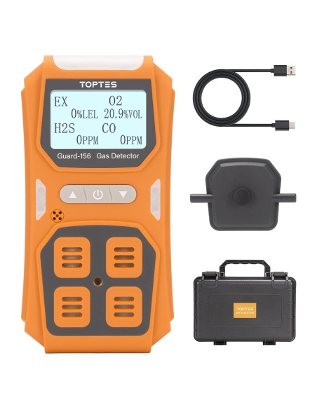 Detector de Gas Guard-156 4 en 1 H2S, CO, LEL, O2 - Seguridad Detector de Gas Guard-156 4 en 1 H2S, CO, LEL, O2 - Seguridad