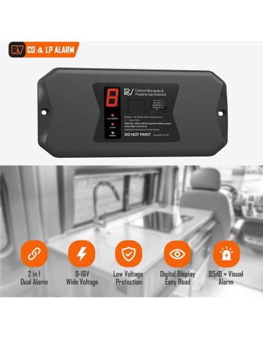 Detector de Monóxido de Carbono y Propano WildPulse 12V