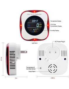 Detector Combinado de Monóxido de Carbono y Gas KH Alert 2