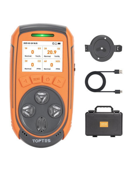 Detector de Gas 4 en 1 TOPTES Guard-863Pro Naranja Detector de Gas 4 en 1 TOPTES Guard-863Pro Naranja