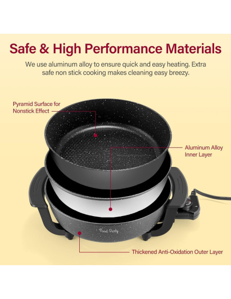 Olla eléctrica Food Party FPJ205 6L antiadherente 220V Olla eléctrica Food Party FPJ205 6L antiadherente 220V