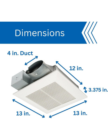 Ventilador Extractor de Baño Panasonic WhisperValue 50-100 CFM