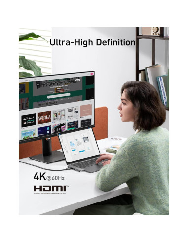 Hub USB-C Anker 547 7-en-2 HDMI 4K para MacBook