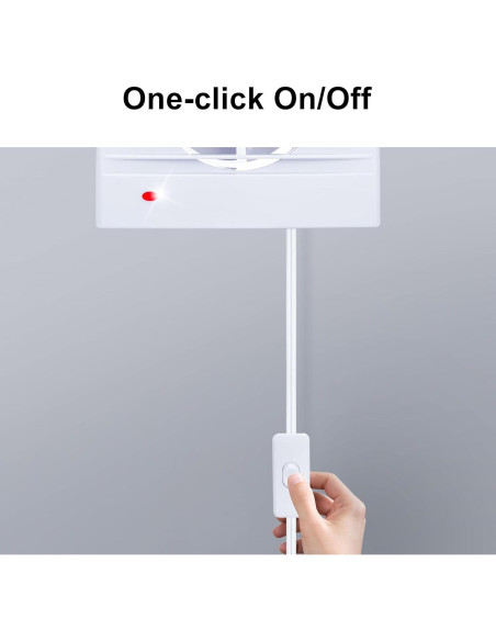 Ventilador de Escape de Pared GROWNEER 4" 15W IP44 Blanco Ventilador de Escape de Pared GROWNEER 4" 15W IP44 Blanco