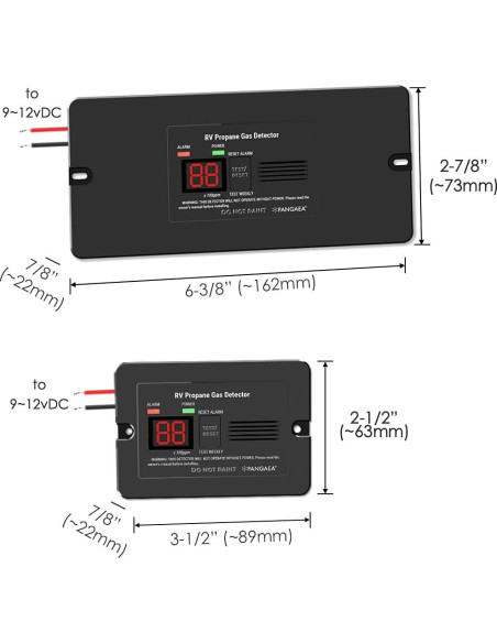 Detector de Gas Propano Digital PANGAEA PRG1000-A 12V Negro Detector de Gas Propano Digital PANGAEA PRG1000-A 12V Negro