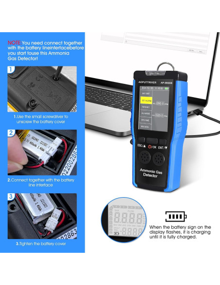 Detector de Gas de Amoníaco AOPUTTRIVER 9000B 0-100 PPM Detector de Gas de Amoníaco AOPUTTRIVER 9000B 0-100 PPM