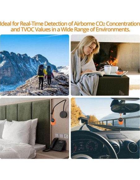 Detector de CO2 Neoteck 2 en 1 portátil con batería 700mAh Detector de CO2 Neoteck 2 en 1 portátil con batería 700mAh