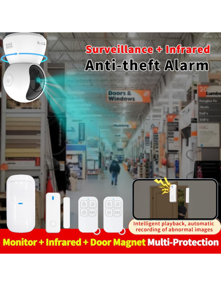 Sistema de Alarma y Cámara de Seguridad TUGARD WiFi 2 en 1 Sistema de Alarma y Cámara de Seguridad TUGARD WiFi 2 en 1