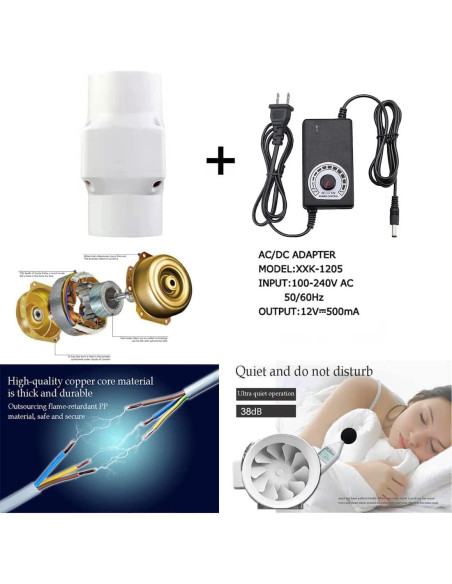 Ventilador de Conducto ACEDUROBLA 2" Blanco 22 CFM 11 Velocidades Ventilador de Conducto ACEDUROBLA 2" Blanco 22 CFM 11 Velocidades