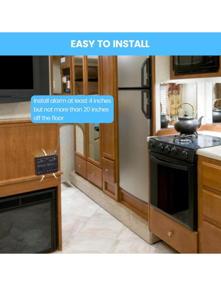 Detector de Monóxido de Carbono y Propano Briidea Bluetooth para RV Detector de Monóxido de Carbono y Propano Briidea Bluetooth para RV