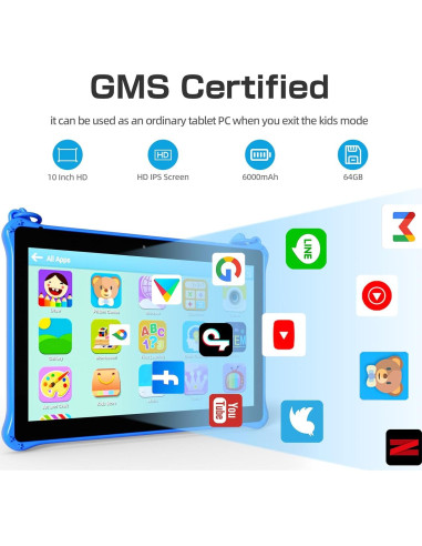 Tableta PRITOM Touch10 para Niños 10" Android 13 64GB