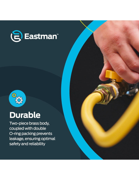 Válvula de Bola de Gas Eastman 1/2" OD x 1/2" FIP Latón Válvula de Bola de Gas Eastman 1/2" OD x 1/2" FIP Latón