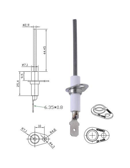 Sensor de Llama Reemplazo Poweka S1-02537499000 para Horno Gas Sensor de Llama Reemplazo Poweka S1-02537499000 para Horno Gas
