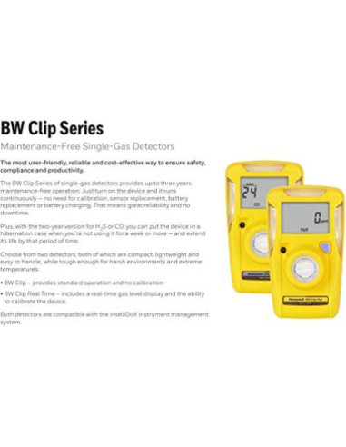 Monitor de Gas Individual BW Technologies BWC2-M Amarillo