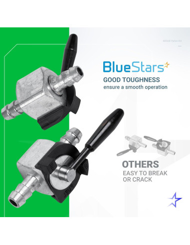 Válvula de Corte de Combustible BlueStars 48568 1/4" para Cortacésped