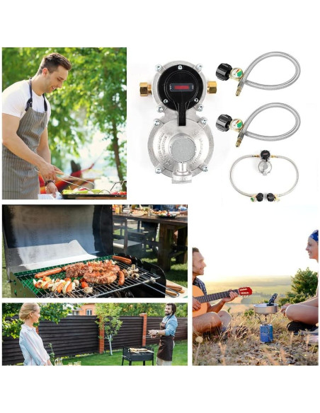 Regulador de Propano LP Samplife 2 Tanques Automático 1.15 kg Regulador de Propano LP Samplife 2 Tanques Automático 1.15 kg