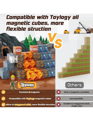Bloques Magnéticos Toylogy Espada Mina 10x10 cm 3+ años