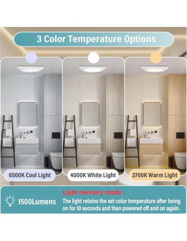 Ventilador Extractor de Baño Novelux con Luz LED 1500lm