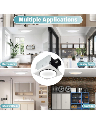 Ventilador Extractor de Baño Novelux con Luz LED 1500lm