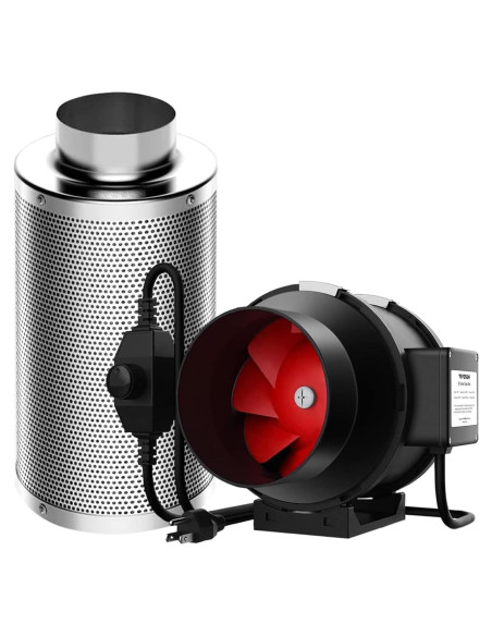 Kit de Ventilación VIVOSUN 6" con Filtro de Carbón 390 CFM Kit de Ventilación VIVOSUN 6" con Filtro de Carbón 390 CFM
