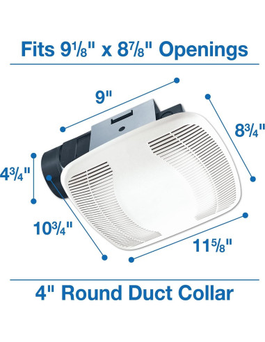 Ventilador de Baño Air King BFQ90 90 CFM Montaje Techo