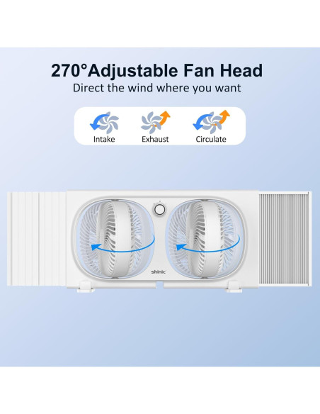 Ventilador de Ventana Doble Shinic WD18-9 70W 22.86cm Beige Ventilador de Ventana Doble Shinic WD18-9 70W 22.86cm Beige