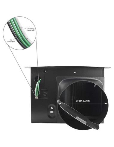 Ventilador Extractor de Baño BV Ultra Silencioso 200 CFM