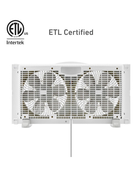 Ventilador de Ventana Digital Doble HOLMES 9" Blanco 3 Velocidades Ventilador de Ventana Digital Doble HOLMES 9" Blanco 3 Velocidades