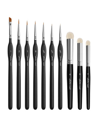 Pinceles de Pintura Miniatura Golden Maple 10 Piezas Detalle