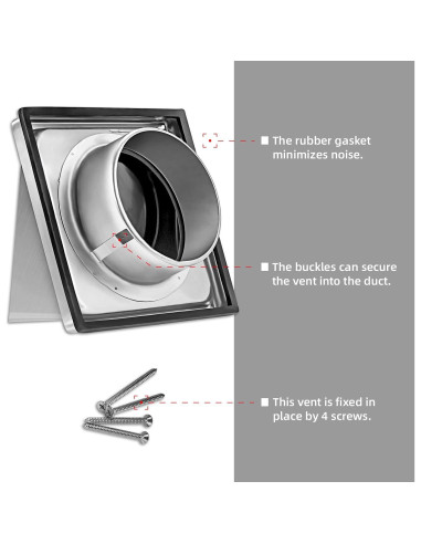 Extractor de Aire de Pared FRESH SPEED 150mm Acero Inoxidable