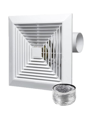 Ventilador de Extracción RLOZUI 25W 90 CFM Blanco 8"