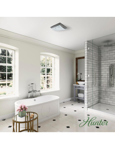 Ventilador de Baño Hunter Ellipse 100 CFM con Luz - Bronce Imperial Ventilador de Baño Hunter Ellipse 100 CFM con Luz - Bronce Imperial