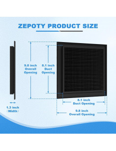 Ventilación de Gable de Aluminio Zepoty 25x25 cm con Pantalla 2