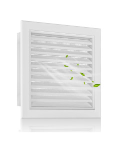 Ventilación de Gable Zepoty 14" x 14" Pintable Aluminio