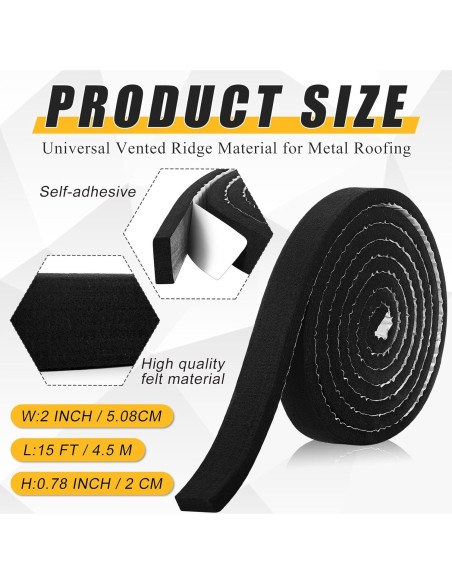 Tiras de Cierre Ventiladas Maasechs 2 Pcs 5.08 cm x 4.5 m Negro Tiras de Cierre Ventiladas Maasechs 2 Pcs 5.08 cm x 4.5 m Negro