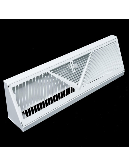 Rejilla de Zócalo de Esquina Handua 15" Blanco - Acero Rejilla de Zócalo de Esquina Handua 15" Blanco - Acero
