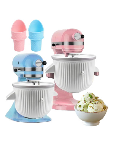 Máquina para Hacer Helados FORTHEAL 2 Qt, Compatible Kitchen Aid