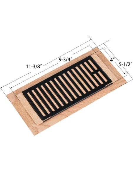 Registro de Piso de Madera de Roble Blanco Qirui 10x25 cm Registro de Piso de Madera de Roble Blanco Qirui 10x25 cm