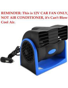 Ventilador de Coche 12V YOUGUOM Portátil con 2 Velocidades 2