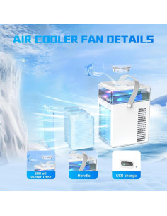 Acondicionador de Aire Portátil Bubbacare 4-en-1 800ml 2