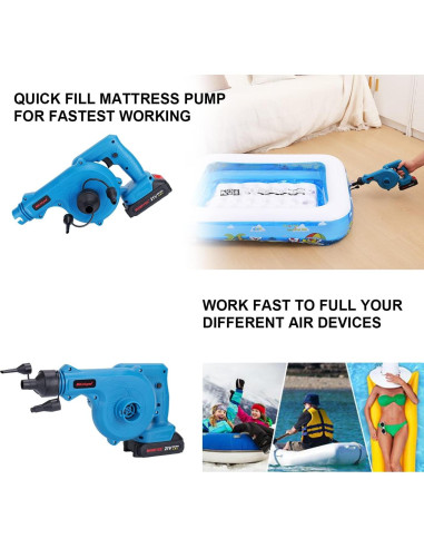 Soplador Inalámbrico MKMKYEE 3-en-1 21V Portátil Liviano