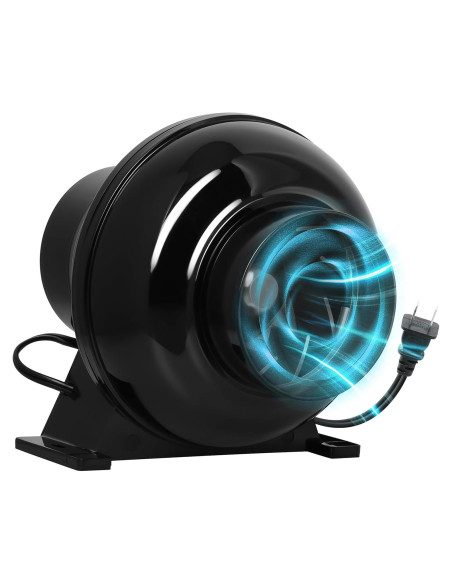Ventilador de Conducto Inline Simple Deluxe 4" 195 CFM Negro Ventilador de Conducto Inline Simple Deluxe 4" 195 CFM Negro