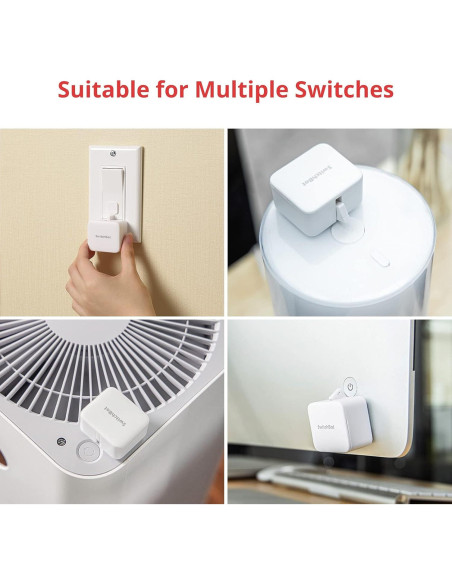Interruptor Inteligente SwitchBot Bot - Paquete de 3 con Hub Mini Interruptor Inteligente SwitchBot Bot - Paquete de 3 con Hub Mini