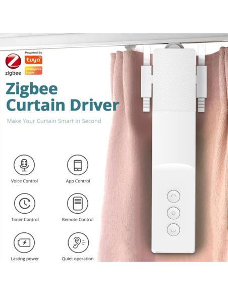 Motor de Cortina Inteligente Blindsmart Tuya Zigbee - 2 Conjuntos Motor de Cortina Inteligente Blindsmart Tuya Zigbee - 2 Conjuntos