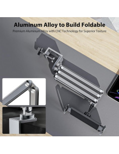 Soporte para Tablet Plegable Aluminio Gris 7-15.6" 2