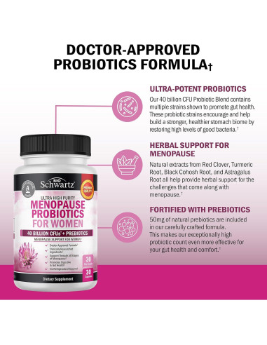 Probioticos para la Menopausia BioSchwartz - 30 Cápsulas