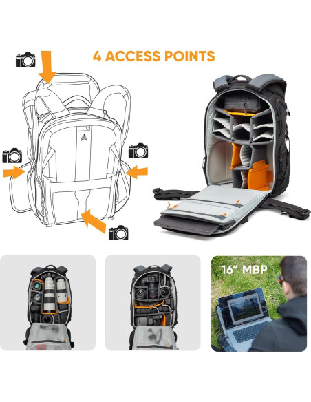 Mochila Lowepro ProTactic BP 450 AW III para cámara 28L Mochila Lowepro ProTactic BP 450 AW III para cámara 28L