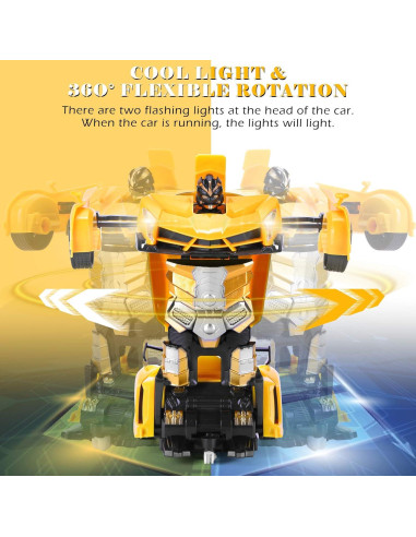 Coche RC Dolanus 478 Transformable Amarillo 360 Deriva