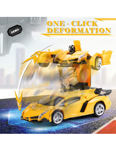 Coche RC Dolanus 478 Transformable Amarillo 360 Deriva